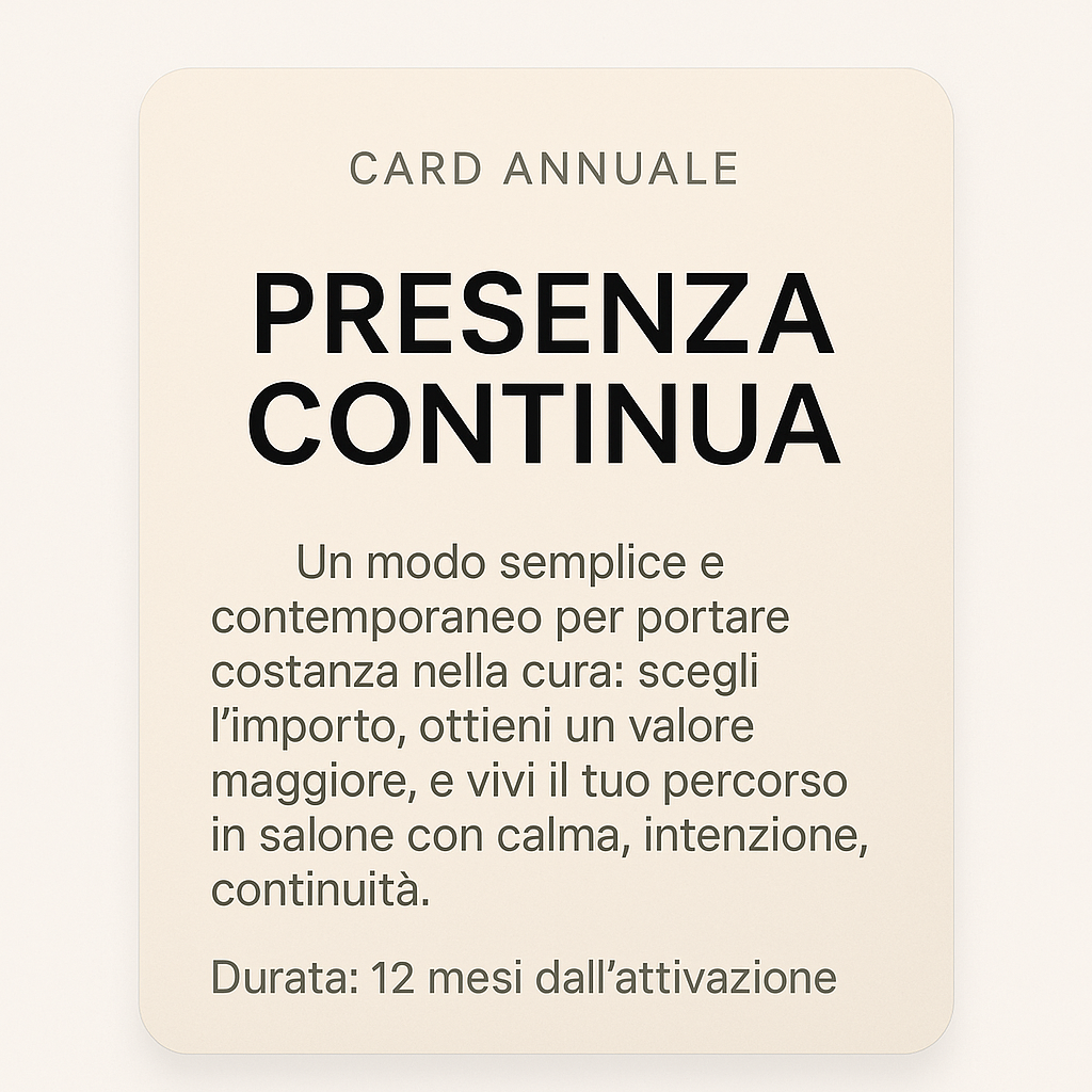 Card Presenza Continua